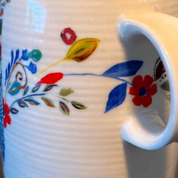 Anthropologie STARLA M HALFMANN  Letter “J”  Initial Monogram Mug Petal Palette - Picture 11 of 15